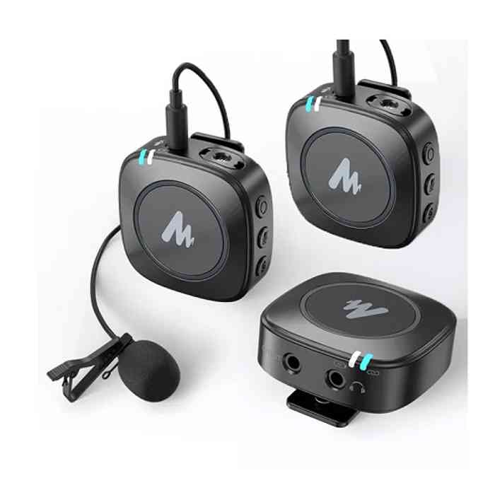 Maono AU-WM820 A2 Real-time Monitoring and Mute 2-Person Wireless Microphone